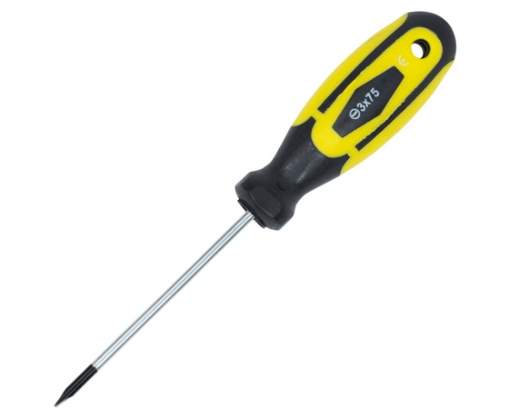 Фото 3 - Отвертка усиленная шлицевая SL3×75мм CrV SIGMA (4007011)