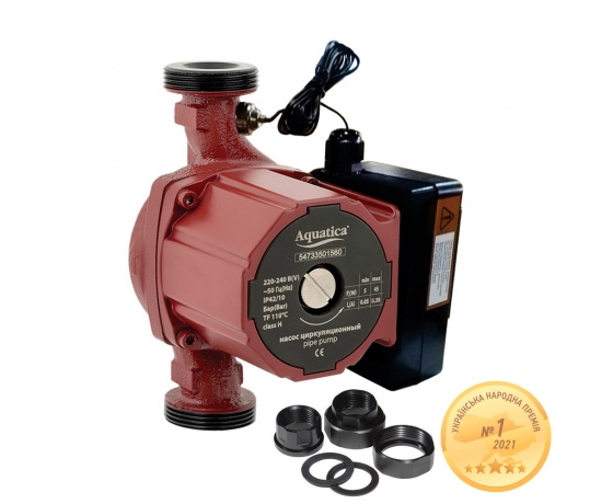 Фото 2 - Насос циркуляционный с термодатчиком 65Вт Hmax 4м Qmax 63л/мин Ø1