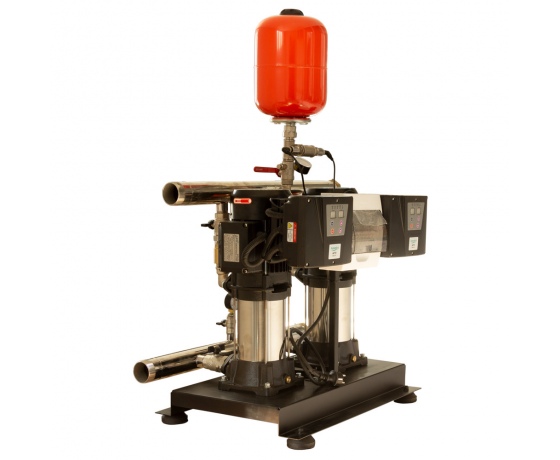 Фото 4 - Станция повышения давления 2×1.5кВт Hmax 74м Qmax 100л/мин 8л + частотное регулирование LEO 3.0 (2EVPm4-6-2AVF-2.2M-8)