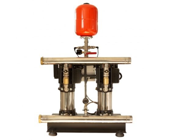 Фото 7 - Станция повышения давления 2×1.5кВт Hmax 74м Qmax 100л/мин 8л + частотное регулирование LEO 3.0 (2EVPm4-6-2AVF-2.2M-8)