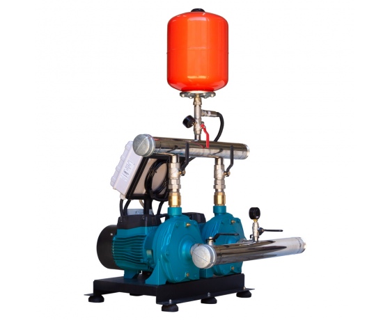 Фото 4 - Станция повышения давления 380В 2×3.0кВт Hmax 70м Qmax 250л/мин 19л + каскадное управление LEO 3.0 (22AC300H-L932B-4.0-19)