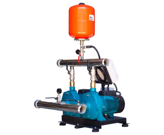 Фото 6 - Станция повышения давления 380В 2×3.0кВт Hmax 70м Qmax 250л/мин 19л + каскадное управление LEO 3.0 (22AC300H-L932B-4.0-19)