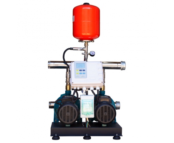 Фото 9 - Станция повышения давления 380В 2×3.0кВт Hmax 70м Qmax 250л/мин 19л + каскадное управление LEO 3.0 (22AC300H-L932B-4.0-19)