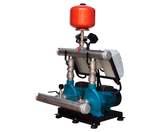 Фото 7 - Станция повышения давления 380В 2×3.0кВт Hmax 38м Qmax 450л/мин 12л + каскадное управление LEO 3.0 (2AC300CH2-2S531-4.0-12)