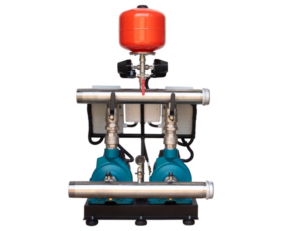 Фото 8 - Станция повышения давления 380В 2×3.0кВт Hmax 38м Qmax 450л/мин 12л + каскадное управление LEO 3.0 (2AC300CH2-2S531-4.0-12)