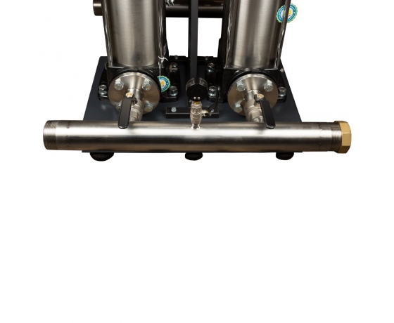 Фото 9 - Станция повышения давления 380В 2×4.0кВт Hmax 122м Qmax 216.7л/мин 12л + частотное регулирование LEO 3.0 (2LVR10-12-2AVF-4.0-12)