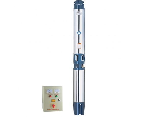 Фото 2 - Насос центробежный 380В 22кВт H 120(65)м Q 1200(1000)л/мин Ø151мм+пульт (из 3х ЧАСТЕЙ) DONGYIN 6SR60/9 (7776883)