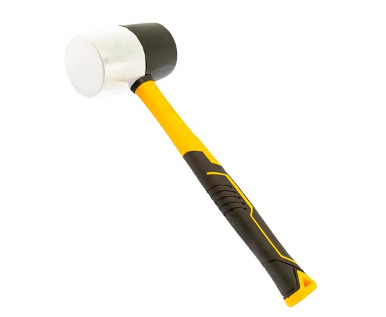 Фото 2 - Киянка резиновая чёрно-белая 225г фиберглассовая рукоятка SIGMA (4317221)