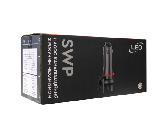 Фото 9 - Насос канализационный 1.1кВт Hmax 18м Qmax 140л/мин (с режущим механизмом) LEO 3.0 32SWPm3.6-17-1.1L/QG (773951)