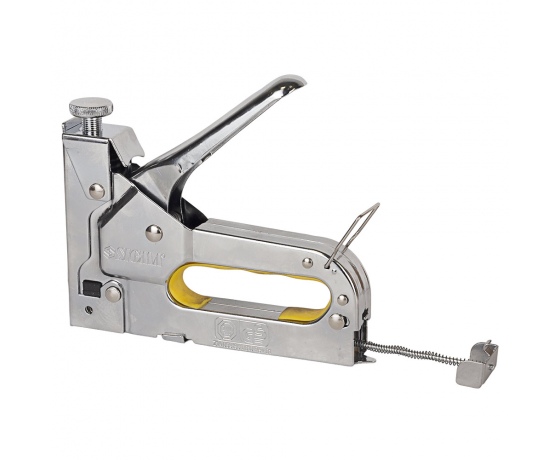 Фото 9 - Степлер с регулятором для скоб 4в1 (хром) SIGMA (2821051)