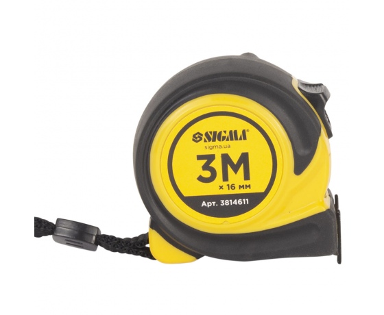Фото 4 - Рулетка обрезиненная Compact двустороннее полотно/зацеп 3м×16мм SIGMA (3814611)