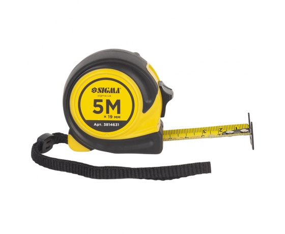 Фото 3 - Рулетка обрезиненная Compact двустороннее полотно/зацеп 5м×19мм SIGMA (3814631)