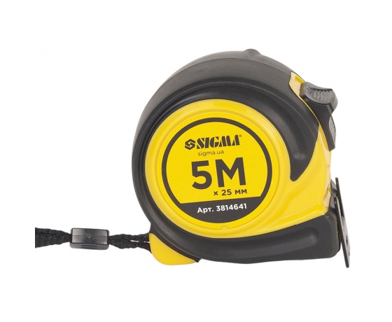 Фото 4 - Рулетка обрезиненная Compact двустороннее полотно/зацеп 5м×25мм SIGMA (3814641)