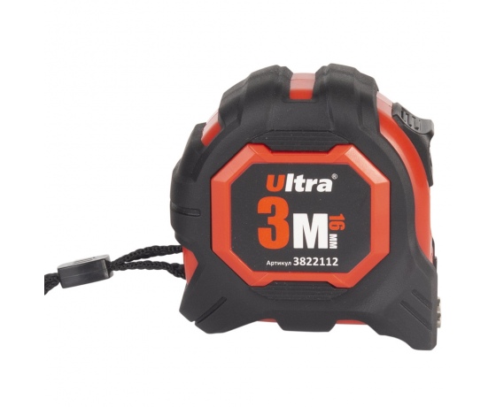 Фото 5 - Рулетка магнитная обрезиненная Extra нейлоновое покрытие двустороннее полотно/зацеп 3м×16мм ULTRA (3822112)