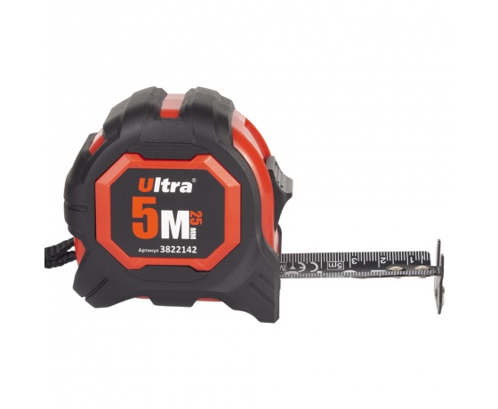Фото 4 - Рулетка магнитная обрезиненная Extra нейлоновое покрытие двустороннее полотно/зацеп 5м×25мм ULTRA (3822142)