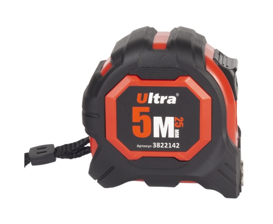 Фото 5 - Рулетка магнитная обрезиненная Extra нейлоновое покрытие двустороннее полотно/зацеп 5м×25мм ULTRA (3822142)