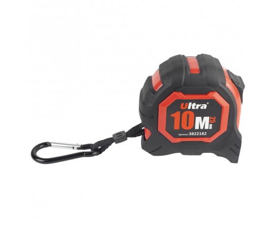 Фото 6 - Рулетка магнитная обрезиненная Extra нейлоновое покрытие двустороннее полотно/зацеп 10м×25мм ULTRA (3822182)