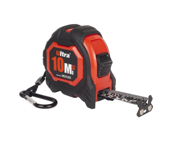 Фото 2 - Рулетка магнитная обрезиненная Extra нейлоновое покрытие двустороннее полотно/зацеп 10м×25мм ULTRA (3822182)