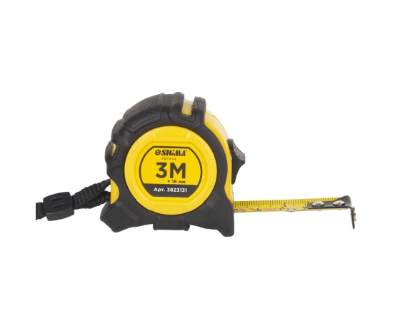 Фото 3 - Рулетка магнитная обрезиненная Advanced нейлоновое покрытие 3м×16мм SIGMA (3823131)