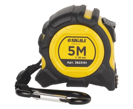 Фото 4 - Рулетка магнитная обрезиненная Advanced нейлоновое покрытие 5м×19мм SIGMA (3823151)