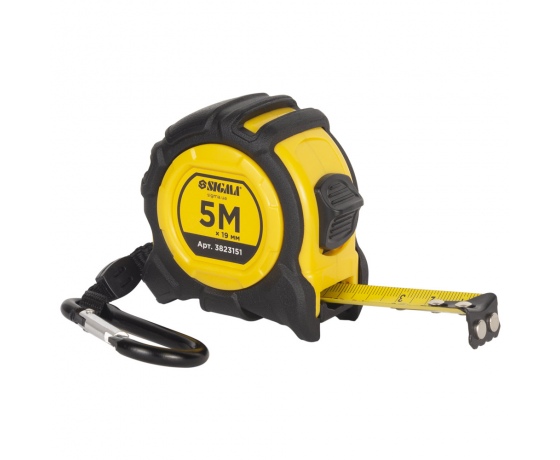 Фото 2 - Рулетка магнитная обрезиненная Advanced нейлоновое покрытие 5м×19мм SIGMA (3823151)