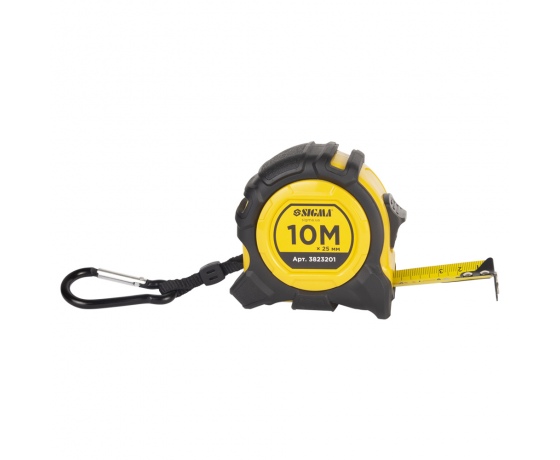 Фото 3 - Рулетка магнитная обрезиненная Advanced нейлоновое покрытие 10м×25мм SIGMA (3823201)
