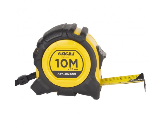Фото 4 - Рулетка магнитная обрезиненная Advanced нейлоновое покрытие 10м×25мм SIGMA (3823201)