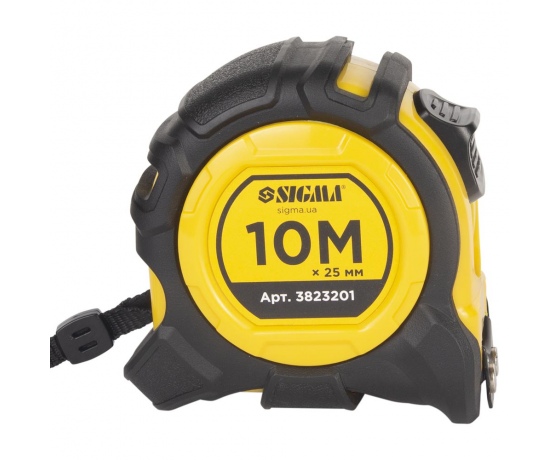 Фото 6 - Рулетка магнитная обрезиненная Advanced нейлоновое покрытие 10м×25мм SIGMA (3823201)