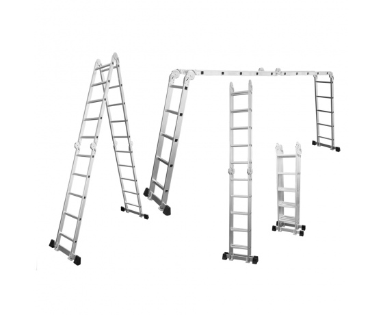 Фото 2 - Лестница многоцелевая алюминиевая 4×5 ступеней 5.80м FLORA (5031344)