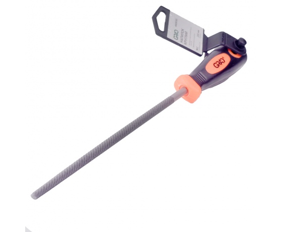 Фото 3 - Напильник круглый 200мм №2 двухкомпонентная рукоятка GRAD (4408165)