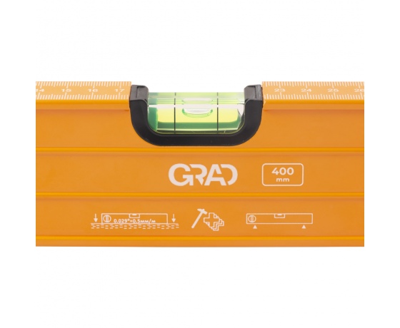 Фото 4 - Уровень 3 капсулы + поворотная капсула без рукояток 40см GRAD (3718515)