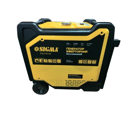 Фото 2 - Генератор инверторный бензиновый 230-400В 9.0/9.8кВт 50дБ 4-х тактный электрозапуск SIGMA (5710711)