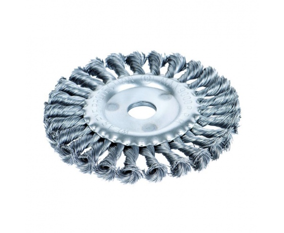 Фото 2 - Щетка проволочная дискообразная Ø125мм Ø22.2мм (стальная витая) SIGMA (9022121)