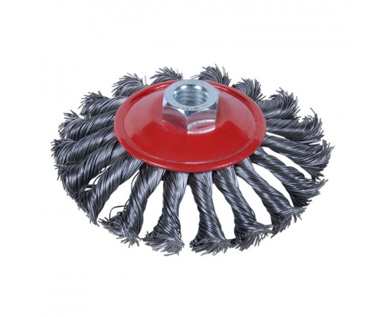 Фото 2 - Щетка проволочная конусообразная Ø125мм М14×2мм (стальная витая) SIGMA (9024121)