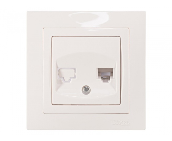 Фото 2 - Розетка телефонная Luxel BRAVO (5010) белая