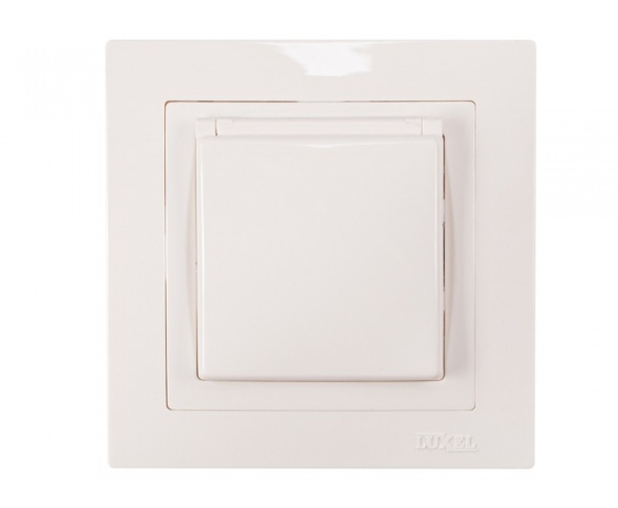 Фото 3 - Розетка с заземлением и крышкой Luxel BRAVO (5011) белая