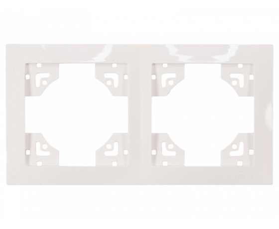 Фото 2 - Рамка 2-я горизонтальная Luxel BRAVO (5022) белая