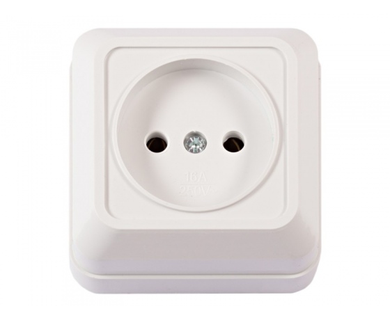 Фото 2 - Наружная розетка Luxel OPERA (2001) белая