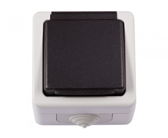 Фото 2 - Блок розетка с заземлением и крышкой Luxel DEBUT (6511)