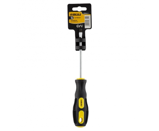 Фото 5 - Отвертка шлицевая SL5.0×100мм CrV SIGMA (4006351)