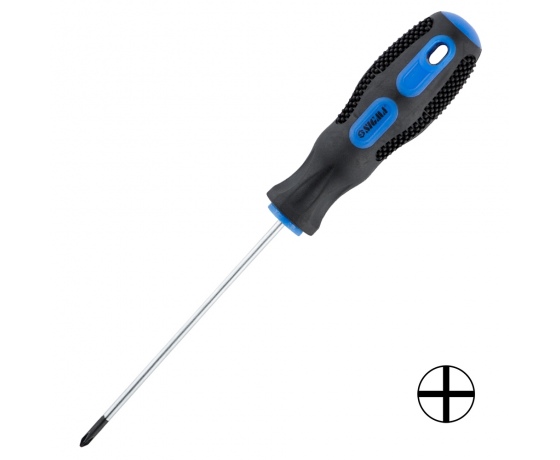 Фото 2 - Отвертка крестовая PH0×100мм СrV SIGMA (4006511)