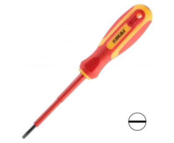 Фото 2 - Отвертка диэлектрическая шлицевая SL3.0×75мм 1000В СrV SIGMA (4008011)