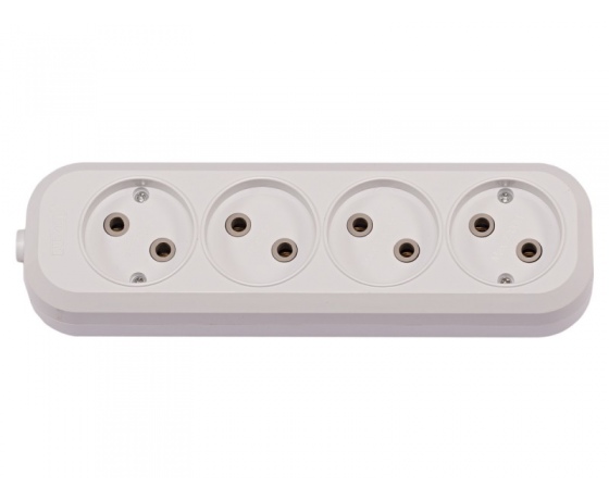 Фото 2 - Колодка Luxel 4 розетки без заземления (7141)