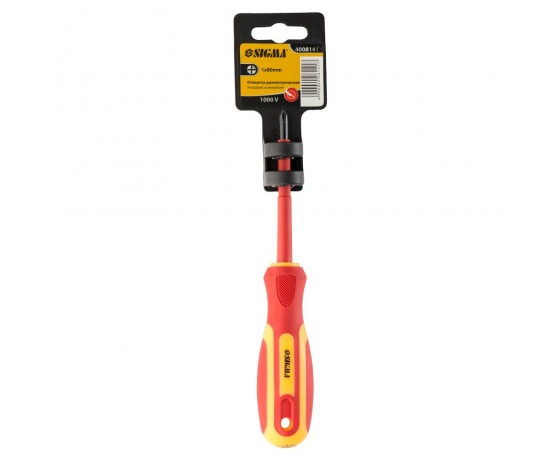 Фото 7 - Отвертка диэлектрическая крестовая PH1×80мм 1000В CrV SIGMA (4008141)