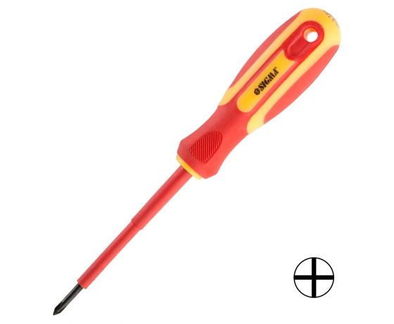 Фото 2 - Отвертка диэлектрическая крестовая PH2×125мм 1000В CrV SIGMA (4008171)