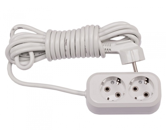 Фото 2 - Сетевой удлинитель Luxel 2 розетки с заземлением 2М (7112)