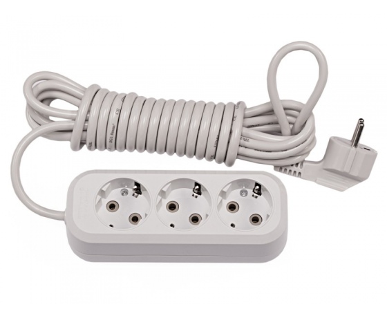 Фото 2 - Сетевой удлинитель Luxel 3 розетки 5М с заземлением (7135)