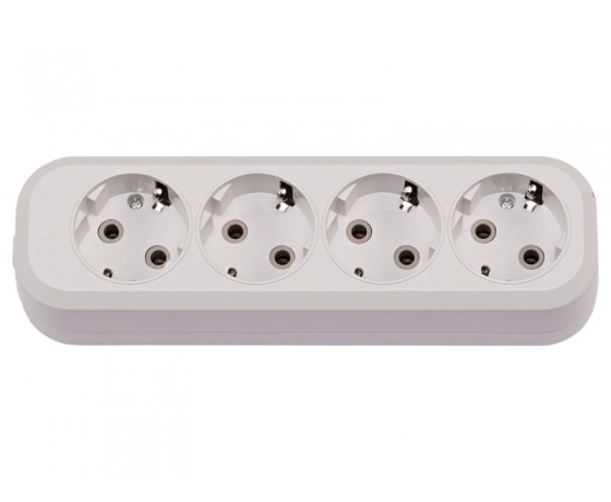 Фото 2 - Колодка Luxel 4 розетки с заземлением (7151)