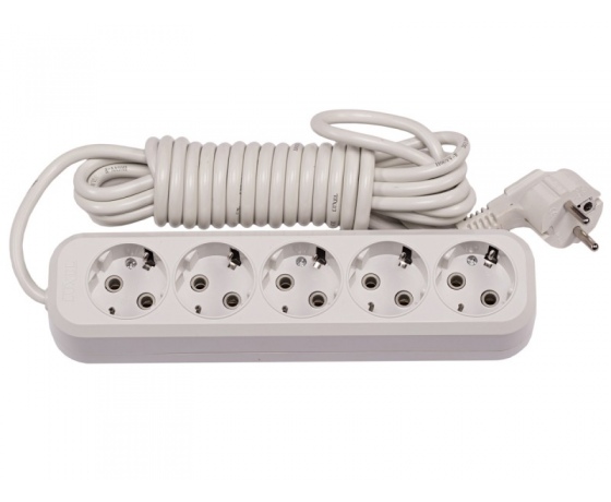 Фото 2 - Сетевой удлинитель Luxel 5 розеток 5М с заземлением (7175)