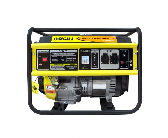 Фото 3 - Генератор бензиновый 3.2/3.5кВт 4-х тактный ручной запуск SIGMA (5710261)